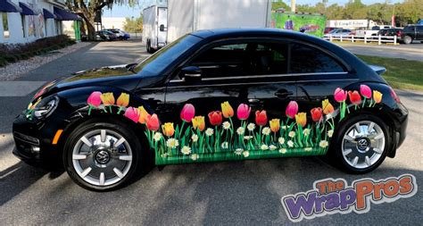 car wrap flowers