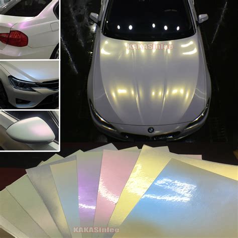 chameleon pearl white car wrap