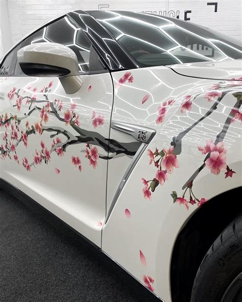 cherry blossom car wrap