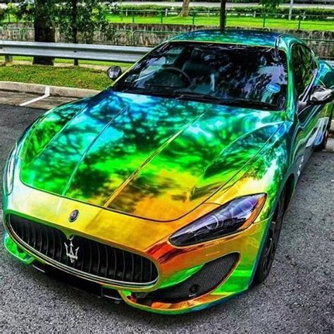 chrome green car wrap