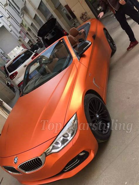 chrome orange car wrap