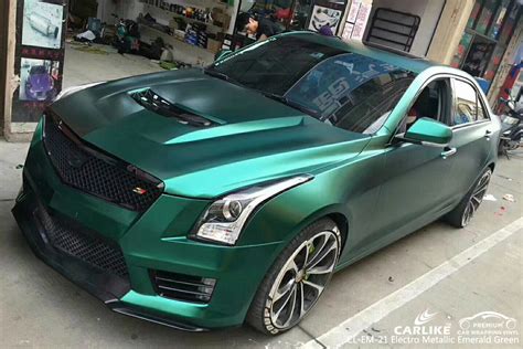 dark emerald green car wrap