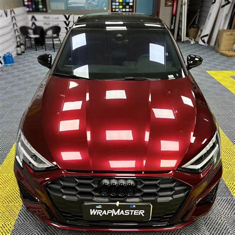 dragon red car wrap