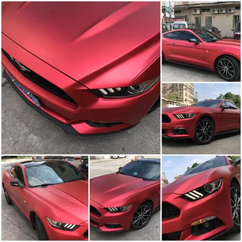 flat red car wrap