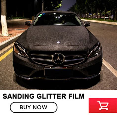 glitter black car wrap