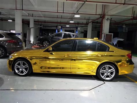 gold car wrap vinyl