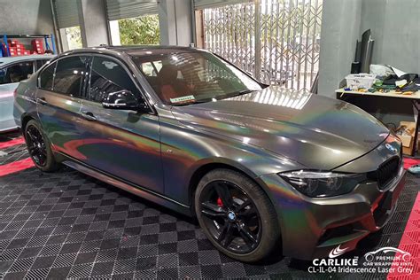 grey iridescent car wrap