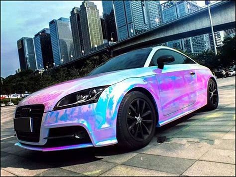 holographic pink car wrap