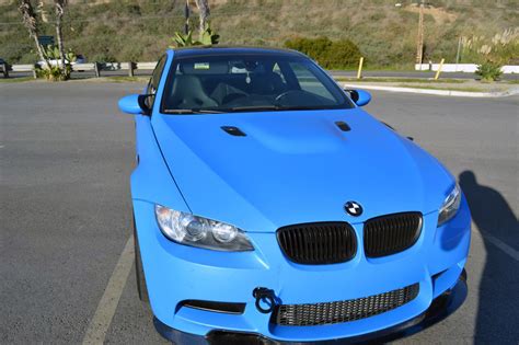 matte blue wrap car