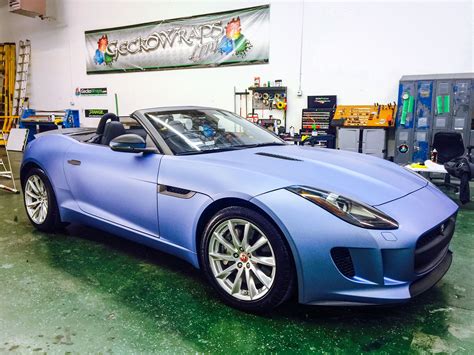 matte blue wrapped car